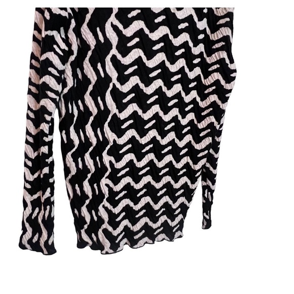 NIC+ZOE Opposites Attract Sweater Black & White Mock Neck Long Sleeve Size M - Picture 9 of 14